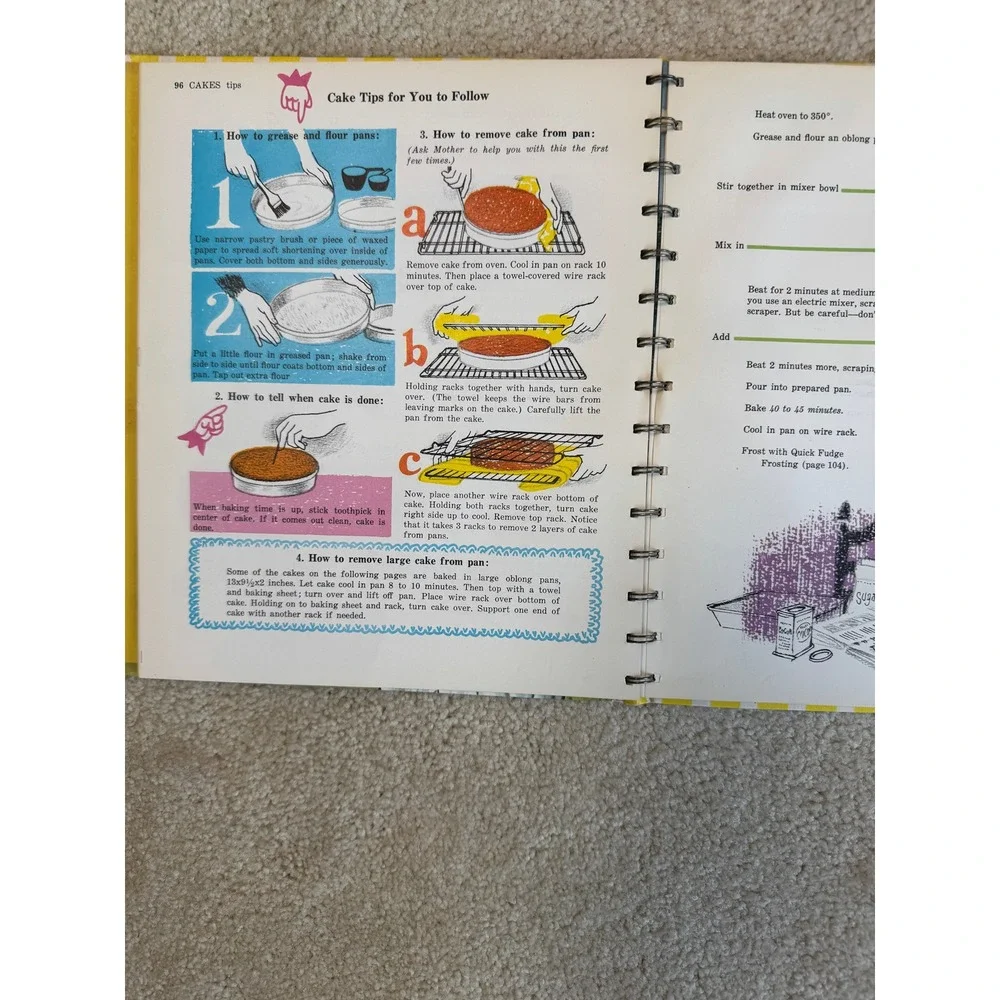 1965 Betty Crocker's New Boys and Girls Cook Book Spiral Cookbook First Print